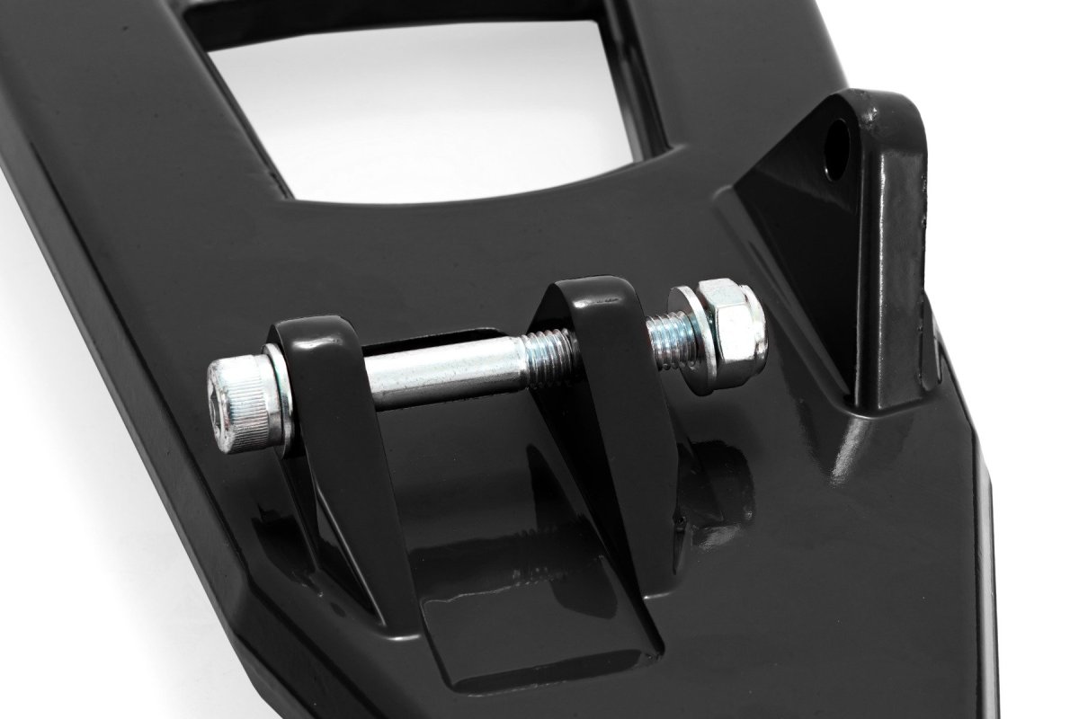 Polaris Ranger XP 1000 Control Arms - Front - Rough Country - Forged 6061 Aluminum, High Clearance, 2-inch Forward Offset, with Ball Joints - Black - 2017+